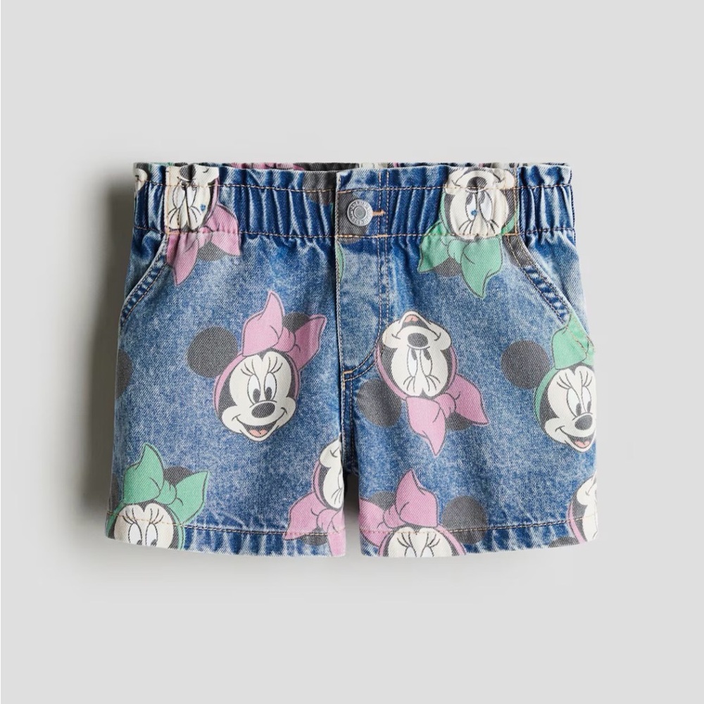 Disney Minnie Mouse Loose Fit Denim Shorts - 4T